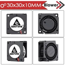 Gdstime 5015 24v 팬 4010 스네일 팬 2PIN DC 5V 12V 3D 프린터 미니 팬 7015 7530 쿨링 팬 3010 5020 터보, 01 24V Sleeve 2P2.54, 12 30X30X10MM Blower