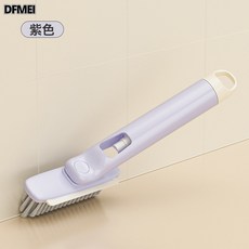 DFMEI 家用多功能清潔刷縫隙凹槽角落玻璃擦刮窗器廚房加液刷, 1個, 紫色:如圖