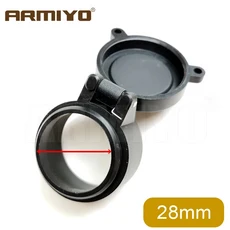 Armiyo 렌즈 커버 플립 업 퀵 스프링 보호 망원경 캡 대물 뚜껑 액세서리 직경 25.4-69mm, 25 28mm