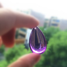 38mm 유리 물방울 여러 가지 빛깔돌 웨딩 파티/샹들리펜던트 정원 장식, [05] Purple