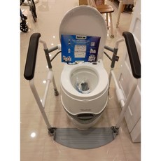 北之特樂銀嘉義店 折疊式馬桶起身扶手架 可收納 可攜帶 免安裝 安全防跌倒 左右手皆可用, 1個, 銀色