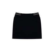 LOUIS CASTEL 女式 H 線純色側邊徽標飾帶牛仔裙褲（41 cm）_3LCSQ043N