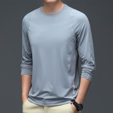 戶外健身冰絲長袖運動衫：吸濕排汗速乾涼感上衣