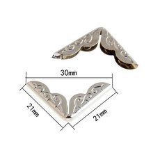 브론즈 실버 옵션 더 많은 스타일 북 스크랩북 앨범 메뉴 폴더 코너 프로텍터 12 개, 12 Silver