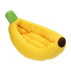 제이에스 바나나 강아지 애착방석 펫쿠션, 1개, 노랑