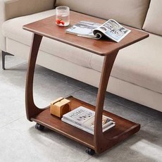 원목 사이드 테이블 이동식 사각 협탁 소파 독서 탁자, A형 백색 소형