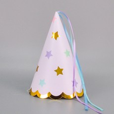 마카롱파티고깔모자(소형)라벤다10개입 생일, 1개, 상세페이지 참조