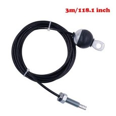 2.5M/3M/3.5M 블랙 체육관 스틸 케이블 와이어 로프 5MM 헤비 듀티 부품 액세서리 리프팅 훈련 도르래 홈 피트니스 장비, 2) 3m