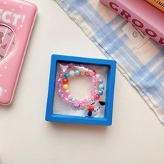 Rika童品 新品現貨 卡通吊墜兒童手鍊套裝 可愛女孩水晶串珠手環 精美禮物盒裝