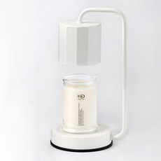 캔들백화점 모던 큐브 캔들워머 천연 소이캔들 370g 세트, 화이트(일반), 하와이안피치370g