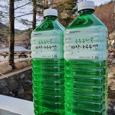 [영농법인 산지직송]무주구천동 자작나무수액 자작나무물(냉동), 자작나무수액(냉동) 1.5리터 X 5병, 5개, 1.5L