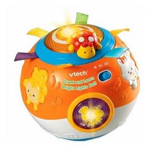 英國Vtech炫彩聲光滾滾球 動物派對聲光滾滾球 橘色 粉色 滾滾球 滾球玩具 轉轉球 學爬玩具 電動球 爬行 自動, 1個, 炫彩聲光滾滾球(橘色)