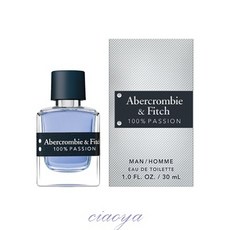 Abercrombie & Fitch 100% PASSION 男性淡香水, 1個, 30ml