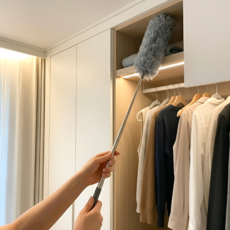 노베카 길이조절 정전흡착 극세사 먼지털이, 그레이, 1개