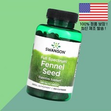 스완슨 풀 스펙트럼 회향 씨앗 480mg 100캡슐 Swanson Full Spectrum Fennel Seed 100 Capsules Vitamins, 스완슨 풀 스펙트럼 회향 씨앗 480mg 100캡슐 S