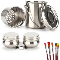 스테인리스 스틸 페인트 브러시 와셔 유화용 뚜껑 및 필터 스크린이 있는 세척 버킷 (S), 스테인리스 스틸 페인트 브러시 와셔, 유화용 뚜껑 및
