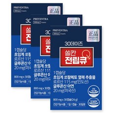 프리벤트라 30데이즈 쏠칸 전립큐 30캡슐 x 3개 / 초임계 쏘팔메토 글루콘산 아연