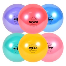 니스포 리듬체조 공 약 130mm (5인치) 6컬러 리듬볼, 퍼플, 1개