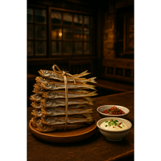 (마른총각) 마른안주 노가리 줄 대구노가리 20마리 술집안주 건어물안주, 소 사이즈, 1세트