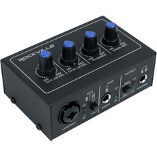 Rockville Rock-U MINI 2x2 USB 컴퓨터 녹음 인터페이스 24비트 192KHz 홈 스튜디오 블랙, 록빌 ROCKU MINI 2x2 USB 오디오 인터페이