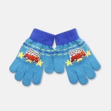 兒童工程車圖案手套