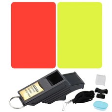 축구 휘슬 심판 카드 페널티 다기능 경고 경쟁 게임용 경량, 2. set  1, 1개