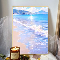 아크릴화 피포페인팅 윤슬 취미 그리기 블루오션 페인팅 집순이, 30x40, 1개, 블루오션M