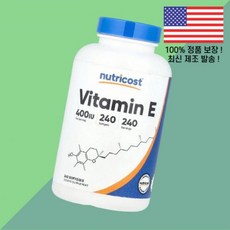 뉴트리코스트 비타민E 비타민이 180mg 400 IU 240 소프트젤 캡슐 Nutricost Vitamin E Softgels