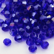 크리스탈 비즈 주판알 4mm 투명 AB 유리 마름모 비즈공예재료, 1세트, A6034