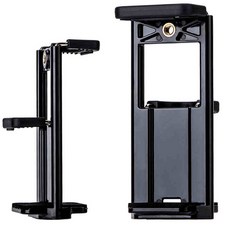 手機平板兩用夾 適用寬度58-90mm手機與110-185mm平板 1/4螺孔通用夾, 黑, 1個, 1059