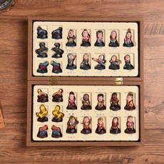 三國立體人物象棋 中國特色創意擺件 商務禮品, 1個, 卡通版