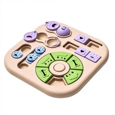 올투펫 강아지 IQ 퍼즐 노즈워크 장난감 지능개발 [비스킷], 1개, 비스킷 퍼즐 베이지