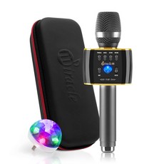 미라클엠 무선 블루투스마이크 M70 PLUS, Miracle M70+, 블랙 + 골드