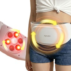 알파킷 엄마손꾹꾹 쾌변 변비 장운동 복부 롤링 마사지기 변비 무선 부모님 생신 선물, 화이트, AK-MK001