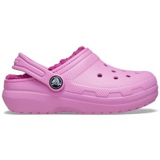 Crocs 經典內襯木屐兒童塔夫綢粉色 (207010_6SW)