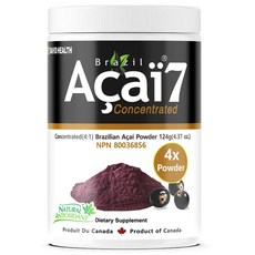 아사이베리 4배 농축 분말 가루 파우더 124g Acai 4X Powder 캐나다 직구, 1개