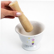 튼튼한절구 참깨 마늘 빻기 절구통 전통 도자기 절구 소