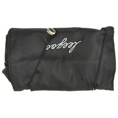 四合一化妝包 Set 2件組, 棉布+尼龍材質, 超大容量, 分隔袋設計, 黑色, 1組, 22 x 12 x 4.5cm