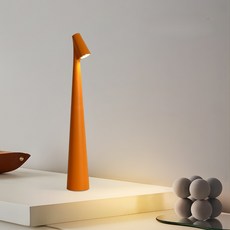 現代感觸控檯燈 type-C充電 可調光 小夜燈 床頭燈 夜燈 檯燈 氛圍燈 閱讀燈 房間佈置 柔光燈, 橙