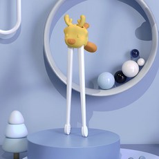 學習筷/虎口練習兒童筷子/兒童學習筷/貓咪學習筷/學習筷子/練習筷/兒童學習筷子/筷子/寶寶學習筷/輔助筷/糾正, 1個, 虎口(淺黃色), 淺黃色