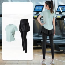 (당일발송) 원단 프리미엄 요가복 필라테스복 바이커복 산책 운동복 세트 상하의 등판시스루. 숏반바지 레깅스 5color