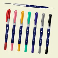 캘리그라피코 브러쉬 일반닙 검정 마카롱볼펜 캘리그라피문구 똑템, 1개