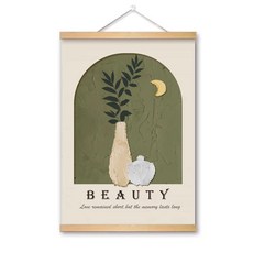 ins風掛畫 奶油風客廳居家裝飾 木框抽象花卉裝飾畫 復古北歐拍照佈景, 生機盎然,20*30（超小號）虧本沖銷量