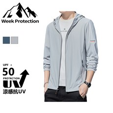冰絲防曬外套 男女款 抗UV 輕薄透氣 騎行釣魚遮陽外套, 灰色-男款（透氣防曬吸濕速乾）,L建議體重55.5-62.5