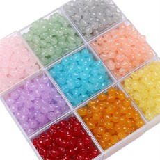 玻璃仿玉直孔燈籠串珠 手工diy手串古風飾品配件 仿玉散珠子批發, 檸檬黃,直徑約8mm 高約9mm 孔徑約1mm, 1個