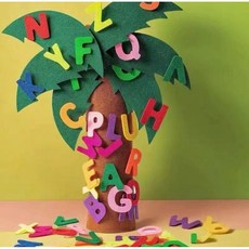 椰子樹 毛氈字母配對 英文啟蒙教具, 1個