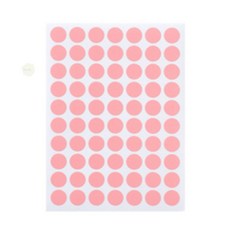 땡큐마켙 10mm 컬러 원형 스티커 60매세트 핑크 배달스티커