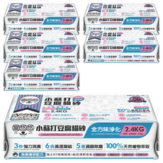 U.U Pet 寵悠悠 小蘇打豆腐砂 5合1混合砂, 全方味淨化 碗豆奶香, 2.4kg, 6包