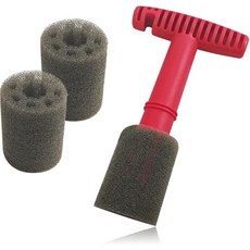 탈착식 러그 너트 스펀지가 있는 자동차 휠 클리너 브러시 바퀴 디테일 내장 스틸 링 나사 및 클리닝 외장 세척을 위한 림 허브 도구, red