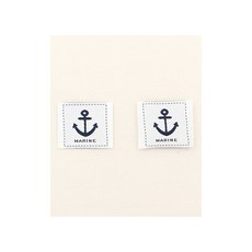 퀼트스타 심플 마린 닻 라벨_하, 1개, 화이트